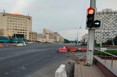 Новая схема движения на перекрестке пр. Машерова и ул. М. Богдановича повысит безопасность