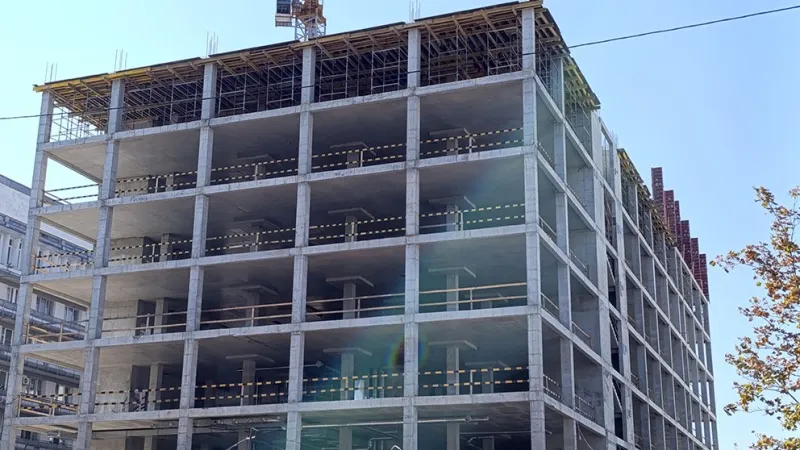 Корпус Минского онкоцентра на проспекте Независимости близок к завершению монолитных работ. Фото 4