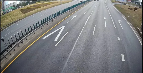 На Минской кольцевой автодороге появилась экспериментальная разметка