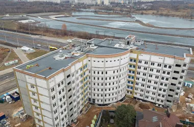 Строительство детской поликлиники в Лошице выходит на финишную прямую