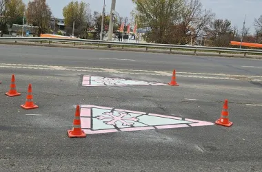 В Минской области впервые в Беларуси внедрили термохромную дорожную разметку