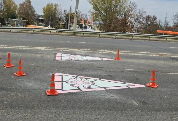 В Минской области впервые в Беларуси внедрили термохромную дорожную разметку