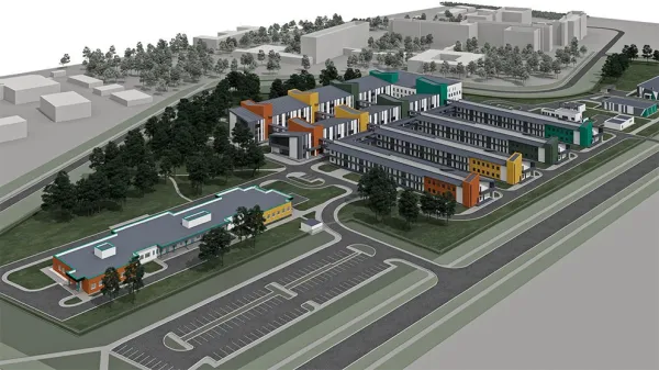 Строительство инфекционной больницы на Долгиновском тракте продолжается в активном режиме